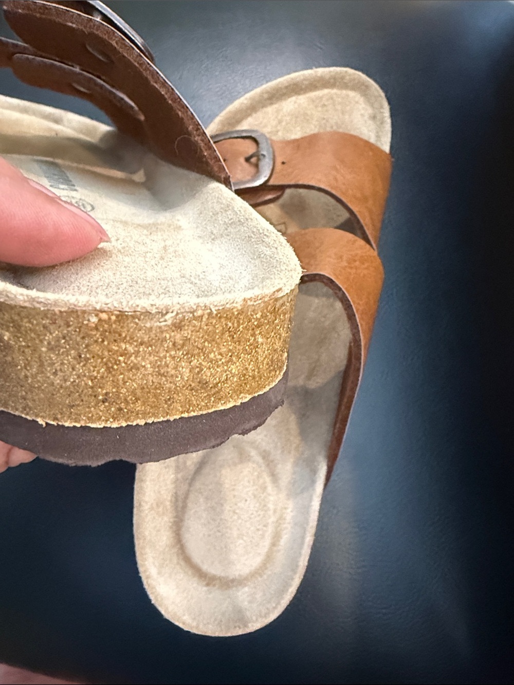 Cushionaire leather Double-Buckle Slide Sandals - Picture 9 of 10